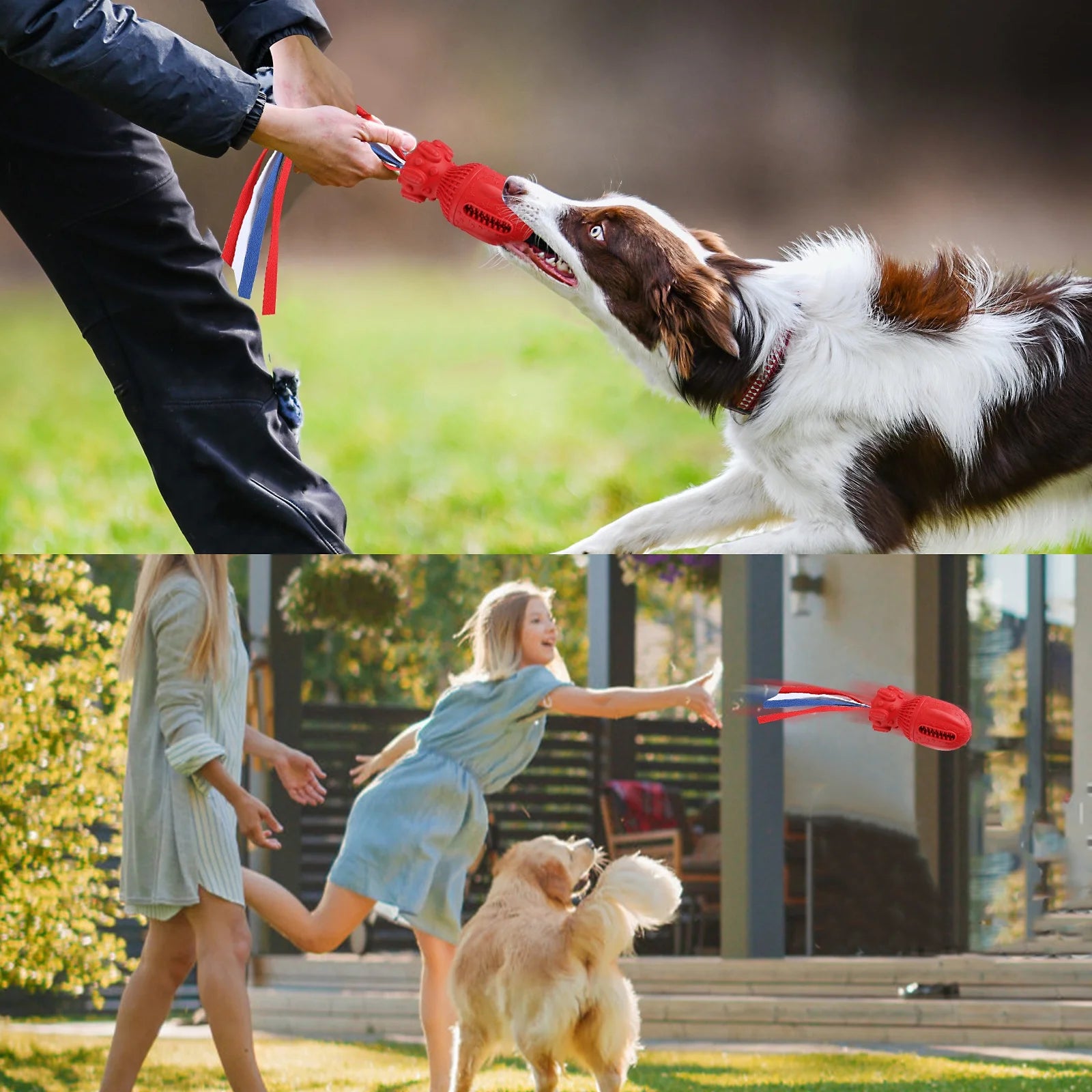 Dog Squeaky Toy for Large Medium Chewers, Interactive Dog Toys."Clearance Product, Random Color, Please Don'T Purchase If You Mind."